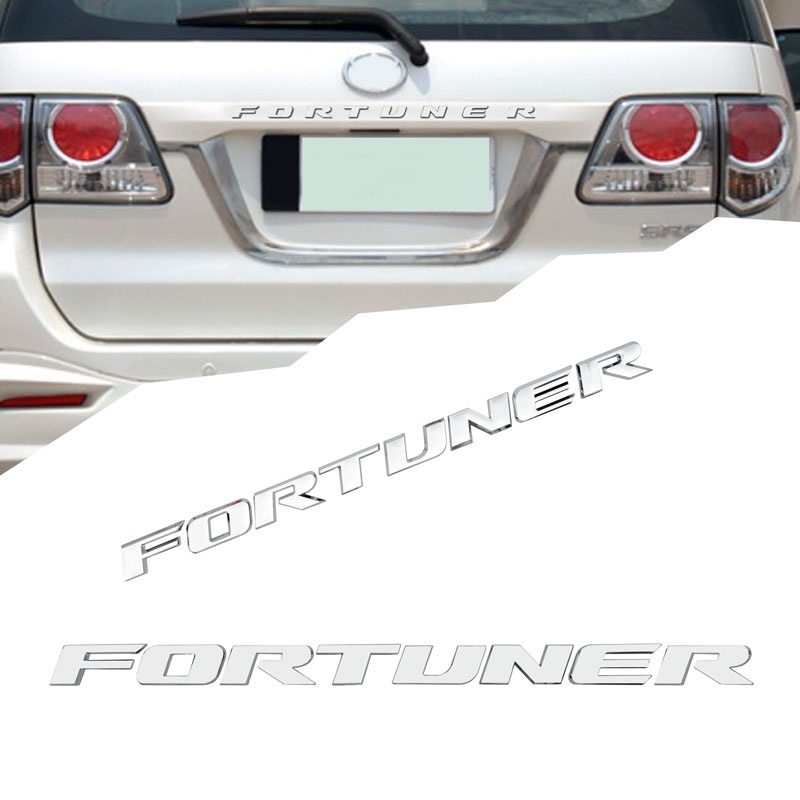 Miếng Dán Chữ LOGO 3D Mạ CHROME Trang Trí Xe Hơi Toyota Fortuner