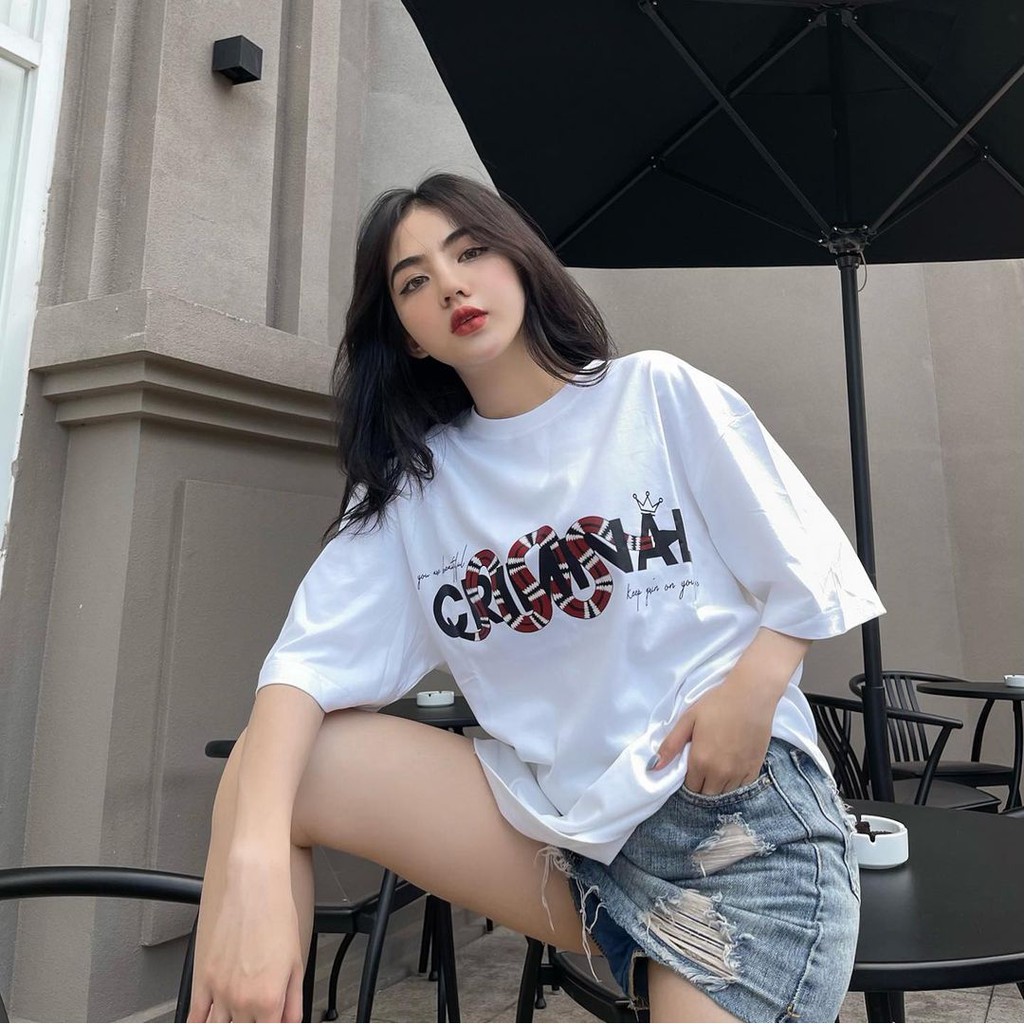 Áo thun nữ BLACKDOKI-Criminal 2 , áo phông nữ form rộng tay lỡ hiện đại cá tính chất cotton