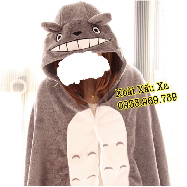 Áo choàng gấu bông hoạt hình Totoro