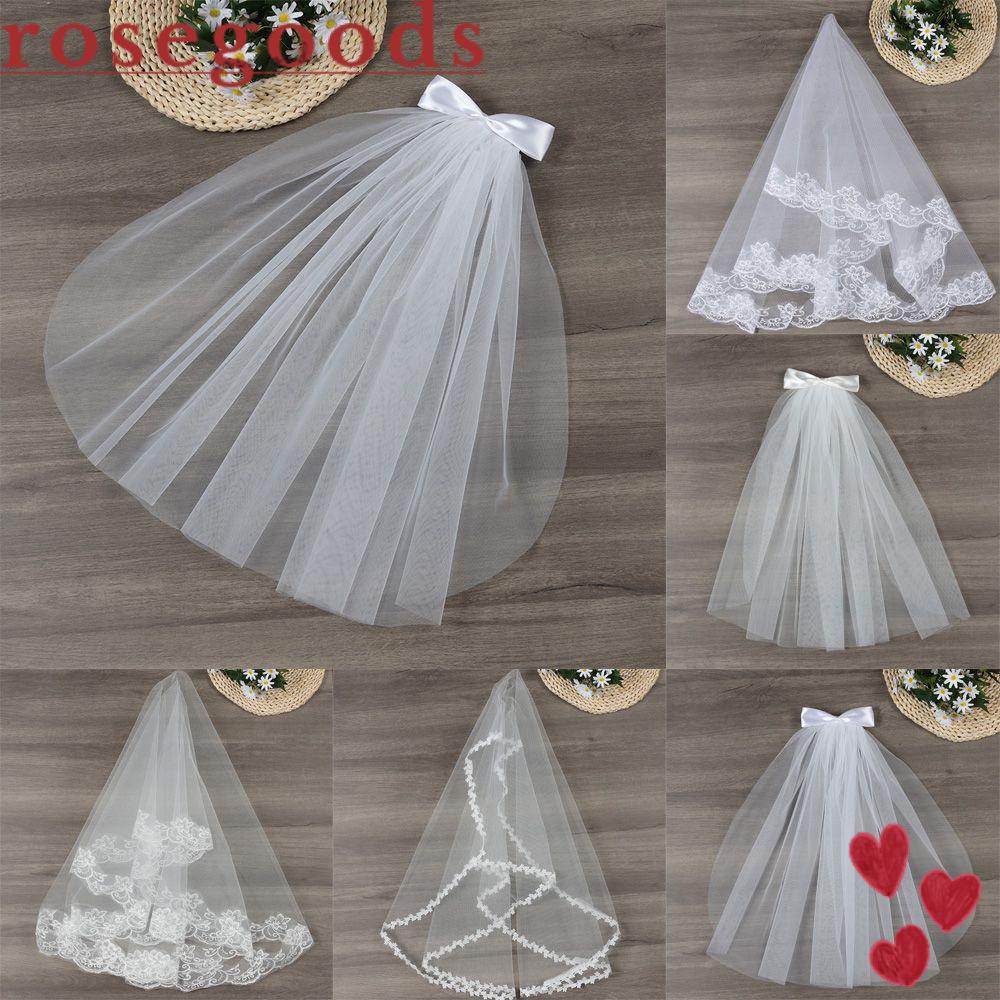 Mạng Che Mặt Cô Dâu Viền Ren Đơn Giản Thanh Lịch Kèm Lược