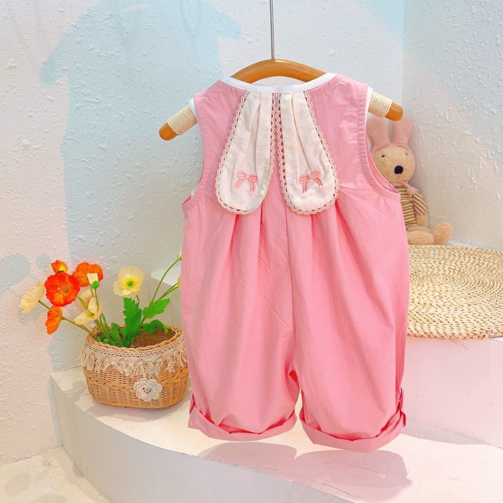 Bộ Trang Phục Hai Mảnh Áo Và Quần Hai Dây Hình Thỏ Phong Cách Phương Tây Thời Trang Mùa Hè Hàng Mới Dành Cho Bé Gái 2022