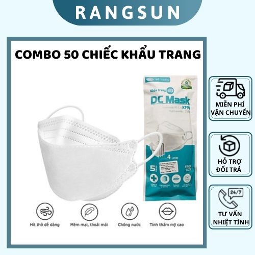 50 chiếc khẩu trang KF94 chống bụi mịn kháng khuẩn DC mask