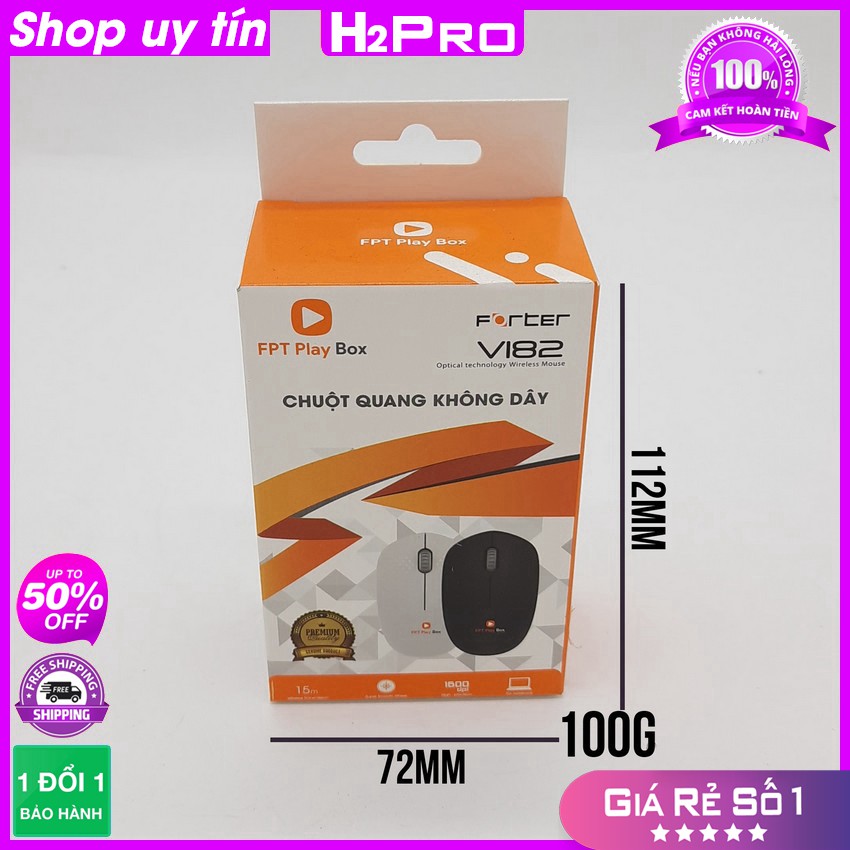 Chuột quang không dây FPT FORTER VI82 Chính hãng, chuột không dây giá rẻ bảo hành 2 năm