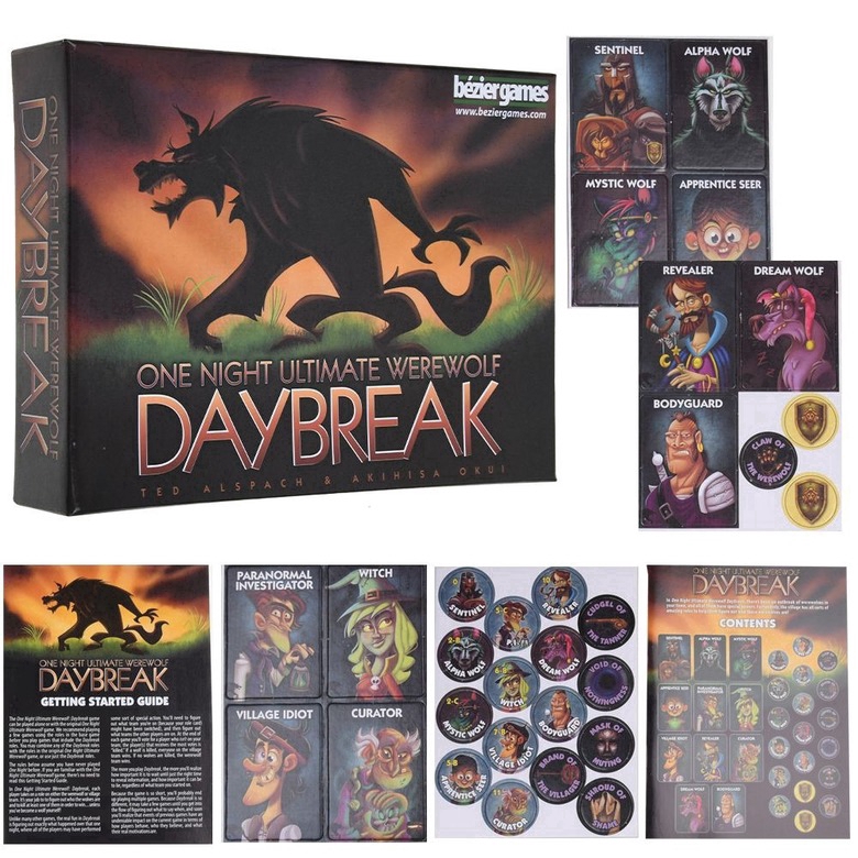 READY!!!Bộ Bài Ma Sói One night ultimate Werewolf alien English board game Werewolfboardgame