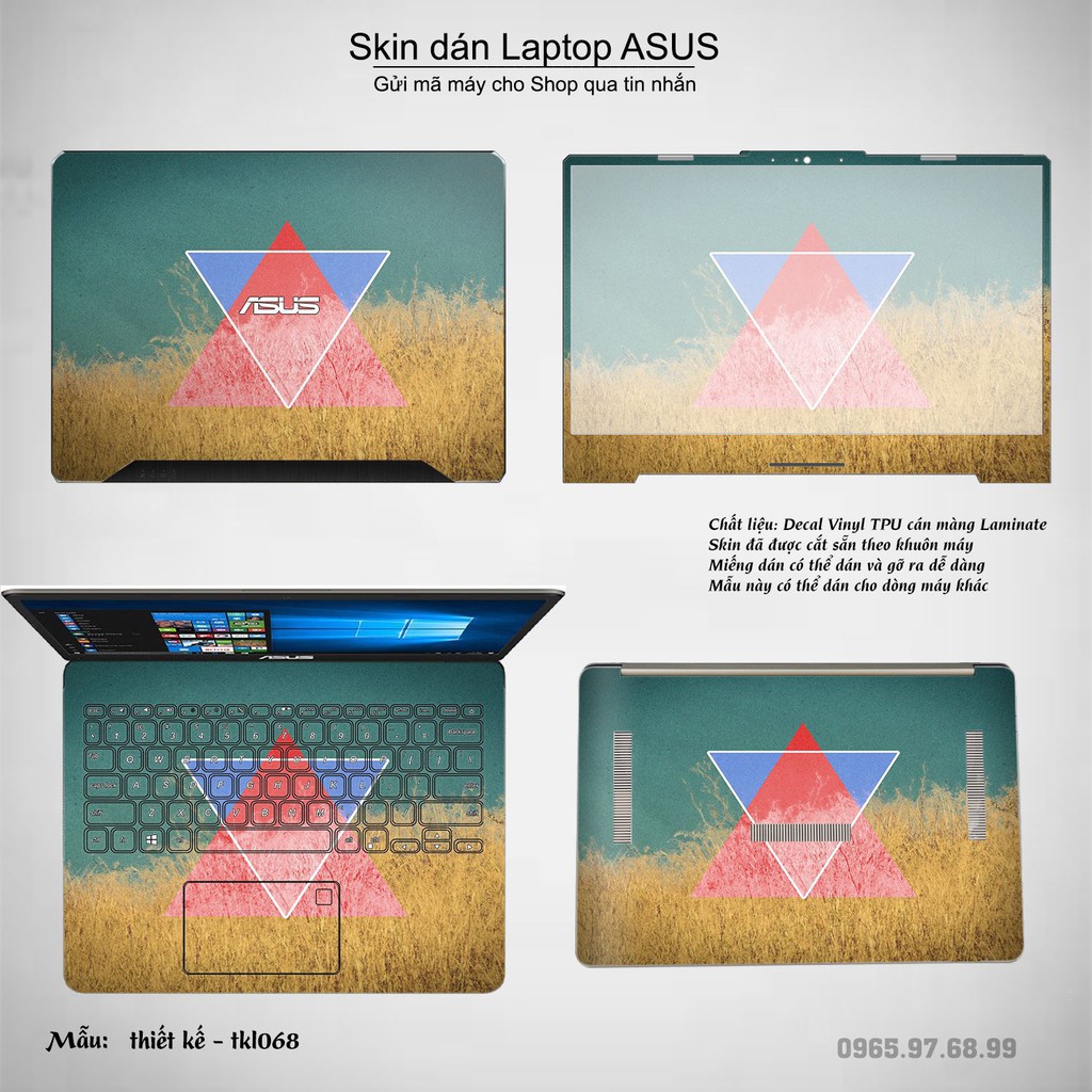 Skin dán Laptop Asus in hình thiết kế _nhiều mẫu 7 (inbox mã máy cho Shop)