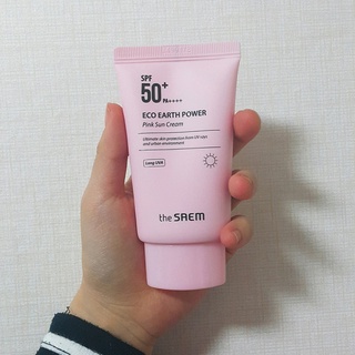 Kem Chống Nắng The Saem Eco Earth Powder Pink Suncream SPF 50+ ◍Vittorio◍