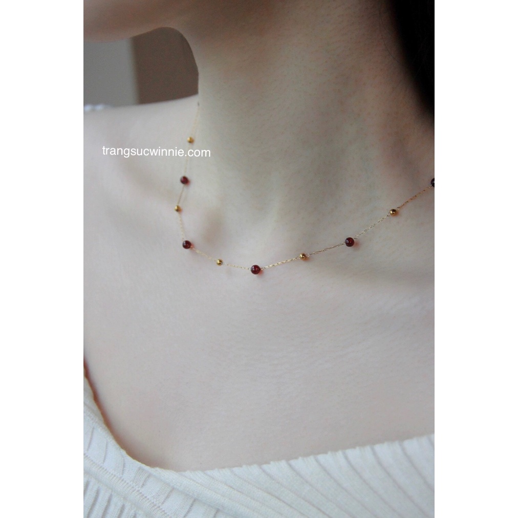 Dây chuyền nữ titan Garnet