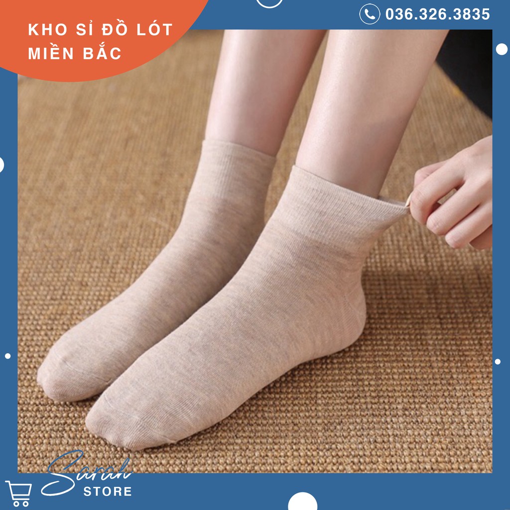 [Có Video] Sét 10 Đôi Tất Nữ Muối Tiêu Phong Cách VinTaGe