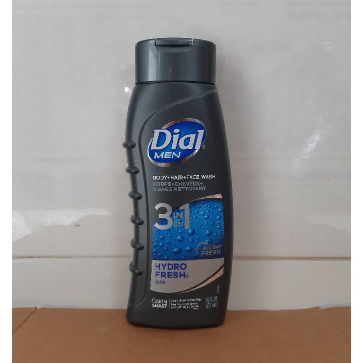 Sữa tắm gội Dial Men Hydro Fresh 3in1.473ml