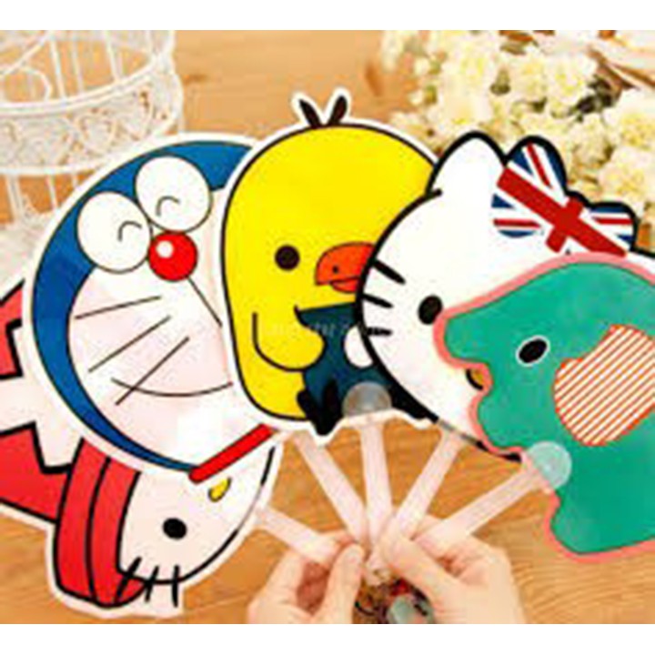Quạt nhựa PVC cầm tay cao cấp đáng yêu | Quạt nhựa tròn cầm tay tiện lợi cute F623SPAZ