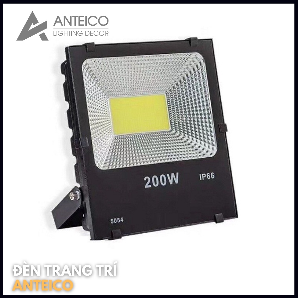 Đèn phaled công xuất 200w IP66 ngoài trời ánh sáng trắng vàng Chip led Epistar bảo hành 2 năm Anteico đèn chiếu sáng