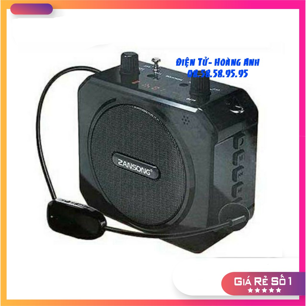 [Mã ELHACE giảm 4% đơn 300K] Máy trợ giảng zansong M80 (m88) loa trợ giảng dòng micro không dây bluetooth đài fm