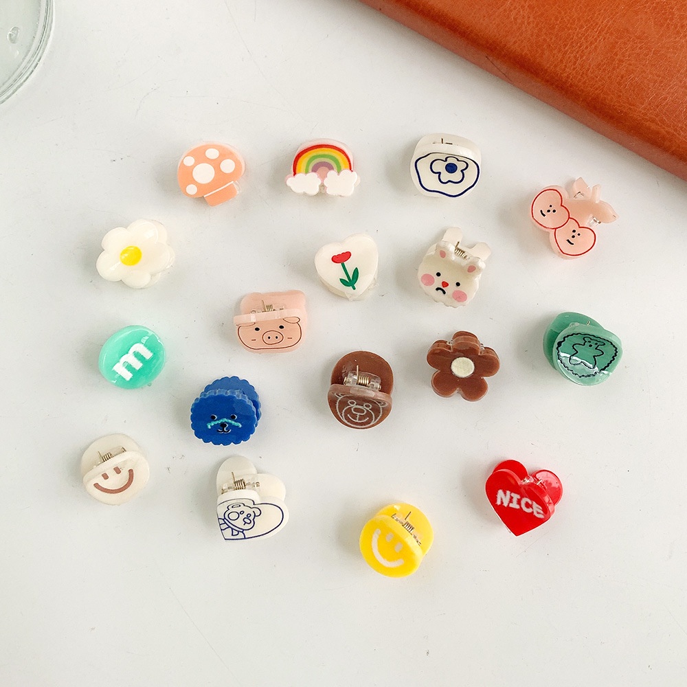 Kẹp tóc mini họa tiết hoạt hình kiểu Nhật Bản đáng yêu cho nữ