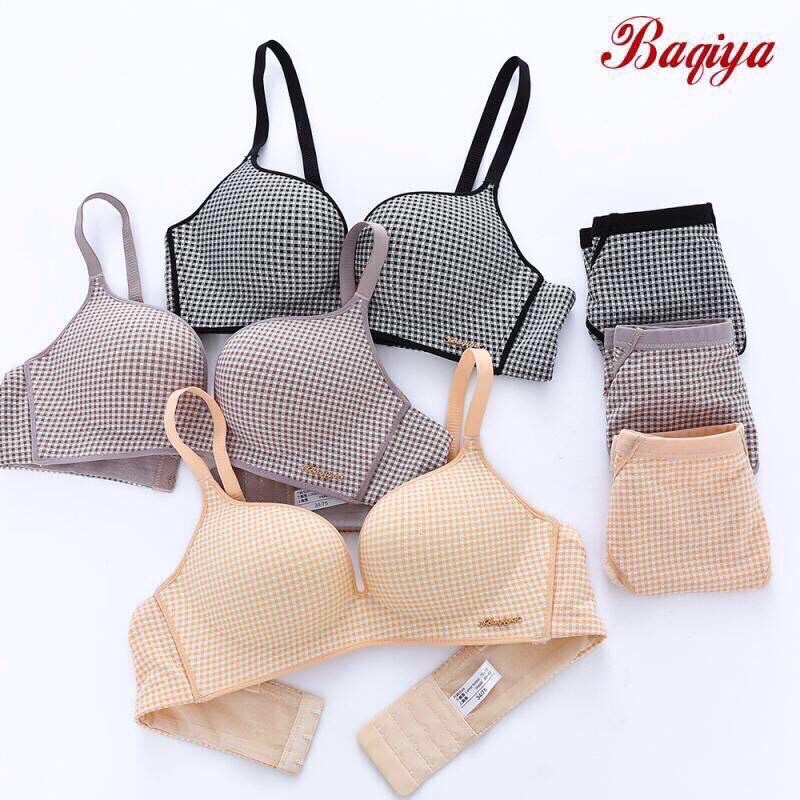 Áo Lót Nữ Thông Hơi Không Gọng Phối Kẻ Caro chất siêu mềm K68