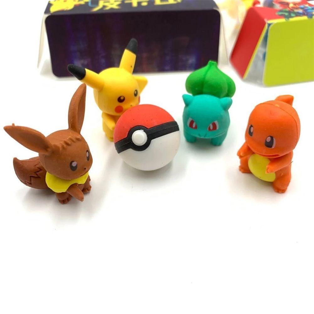 Hộp 5 Gôm Tẩy Tạo Hình Nhân Vật Hoạt Hình Pokemon