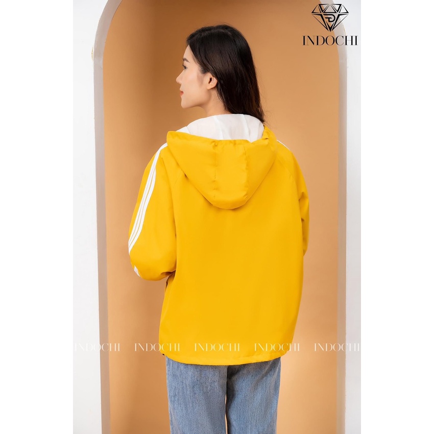 Áo Khoác Gió Nữ 2 Lớp Viền Tay Cá Tính Dày Dặn
