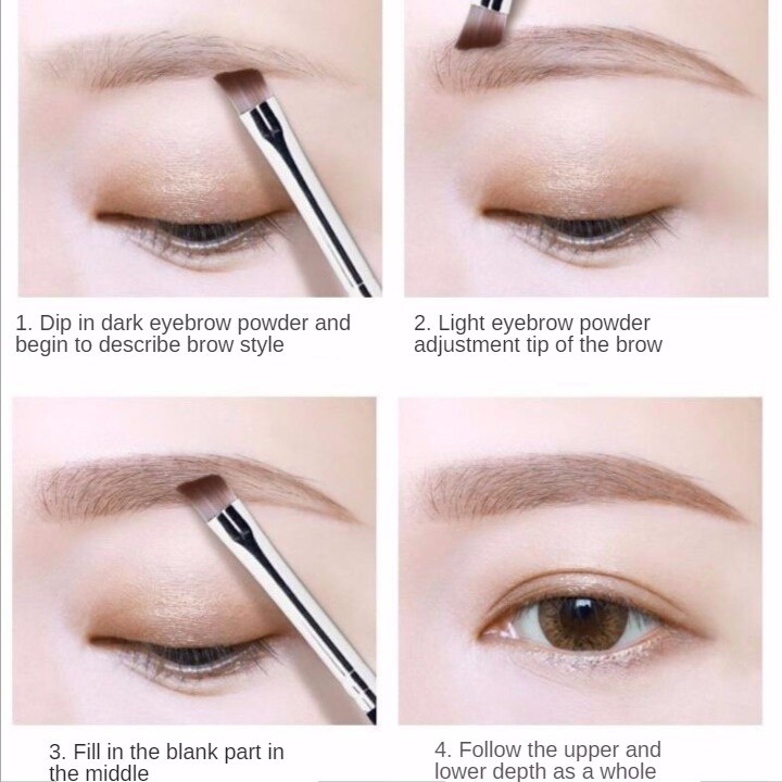 Tri-color eyebrow powder, waterproof, sweatproof, natural and not easy to change color. Eyebrow pencil, contour, long-lasting eyebrow, very thin eyeliner