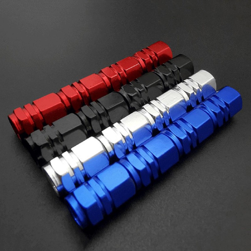 Bộ 4 Nắp Đậy Van Bơm Bánh Xe Hơi Bằng Chất Liệu Hợp Kim