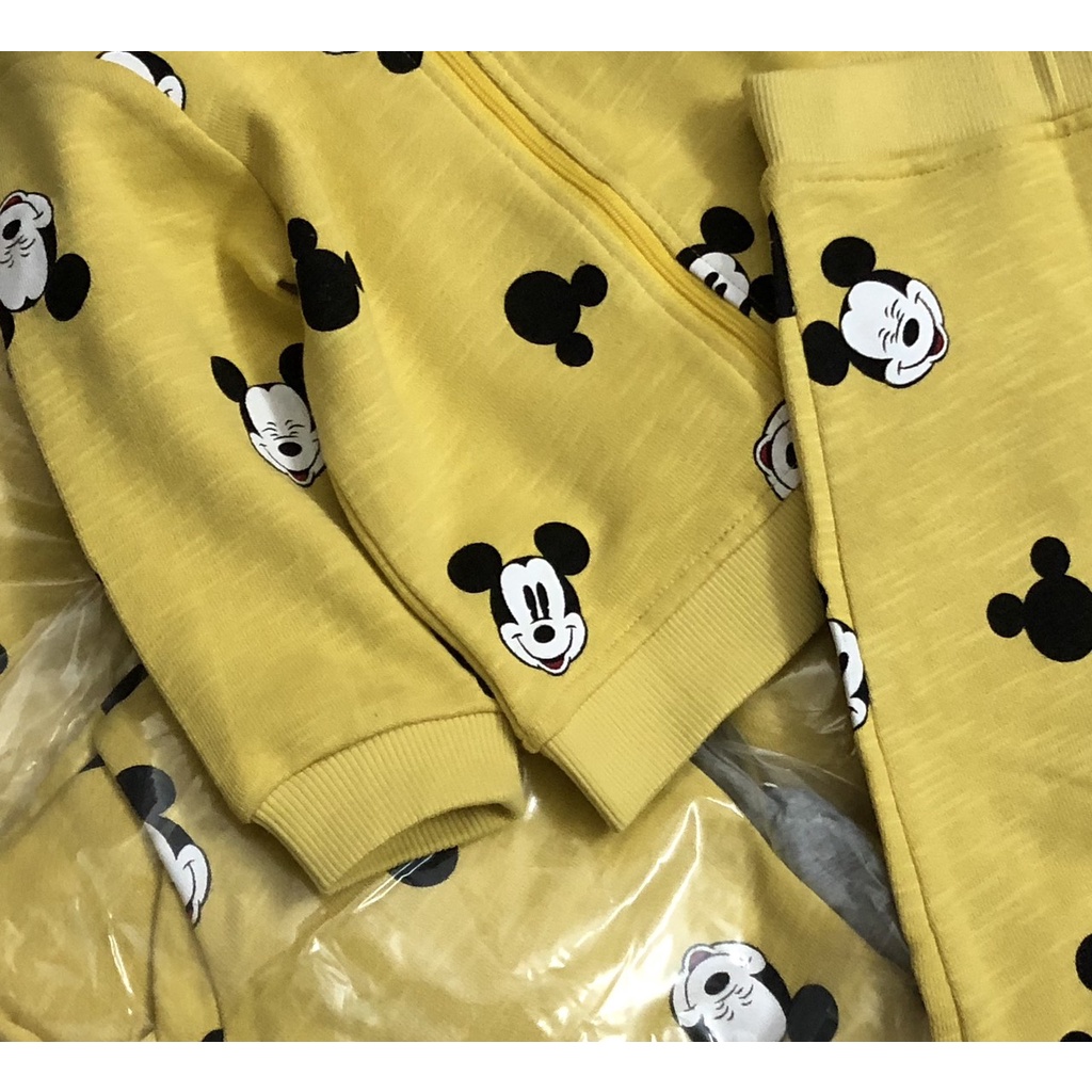 Bộ dài tay bé gái - Bộ khoác nỉ Mickey HM cho bé trai bé gái size 1-6t