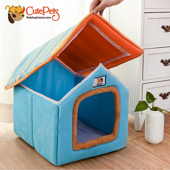 Nhà đệm nỉ hình nhà mái Ngói - Nệm Cho Thú Cưng - CutePets