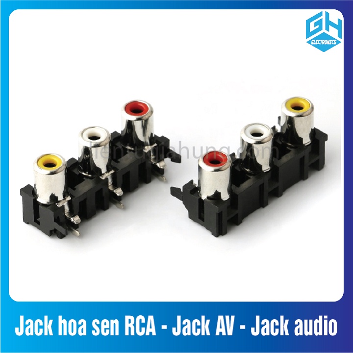 Combo 2 cái Jack hoa sen RCA - Jack AV - Jack audio các loại 2 lỗ,3 lỗ,4 lỗ,6 lỗ