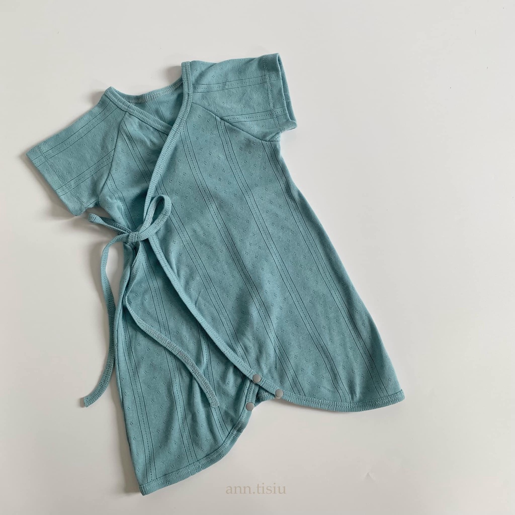 Bộ bodysuit vải Hàn cho bé ~ Ann.tisiu ~ Halo ~ Blue