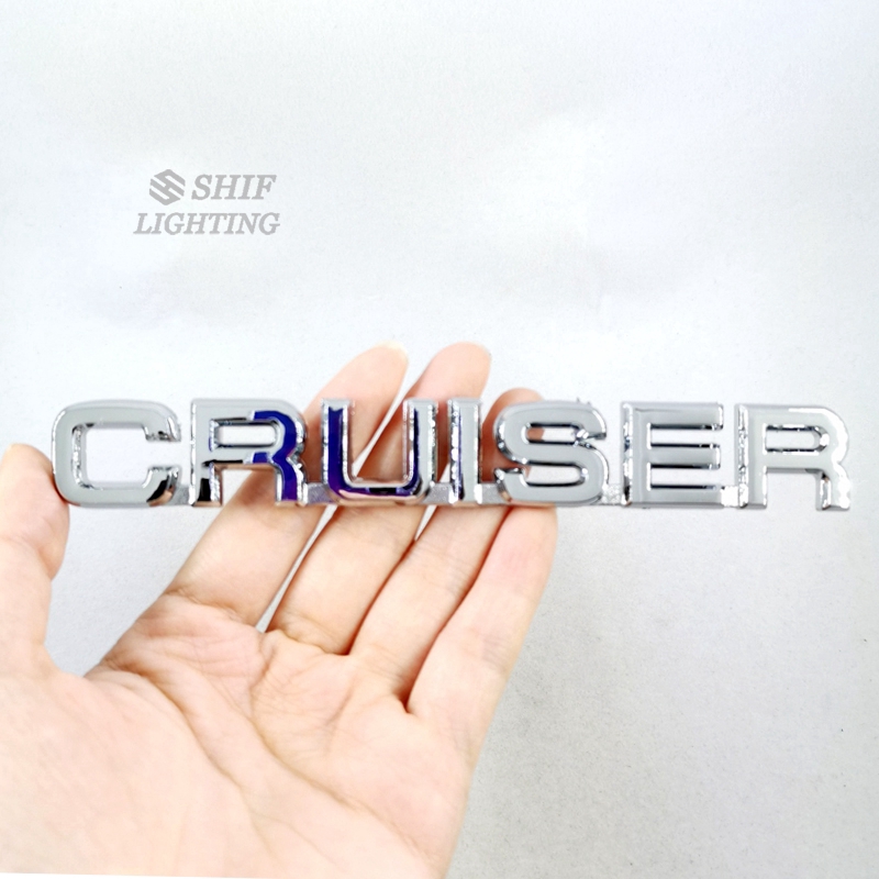 Logo dán xe chữ LAND CRUISER bằng ABS chrome trang trí xe Toyota độc đáo