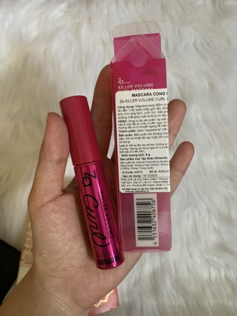 Mascara làm cong mi ZA Killer Volume Curl 9g