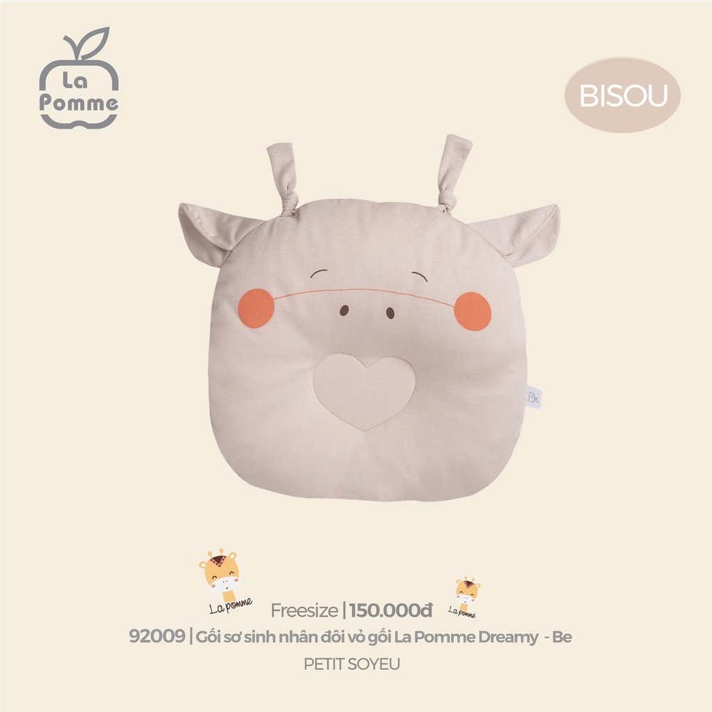 La Pomme Gối sơ sinh nhân đôi vỏ gối hỗ trợ giấc ngủ cho bé AW2022