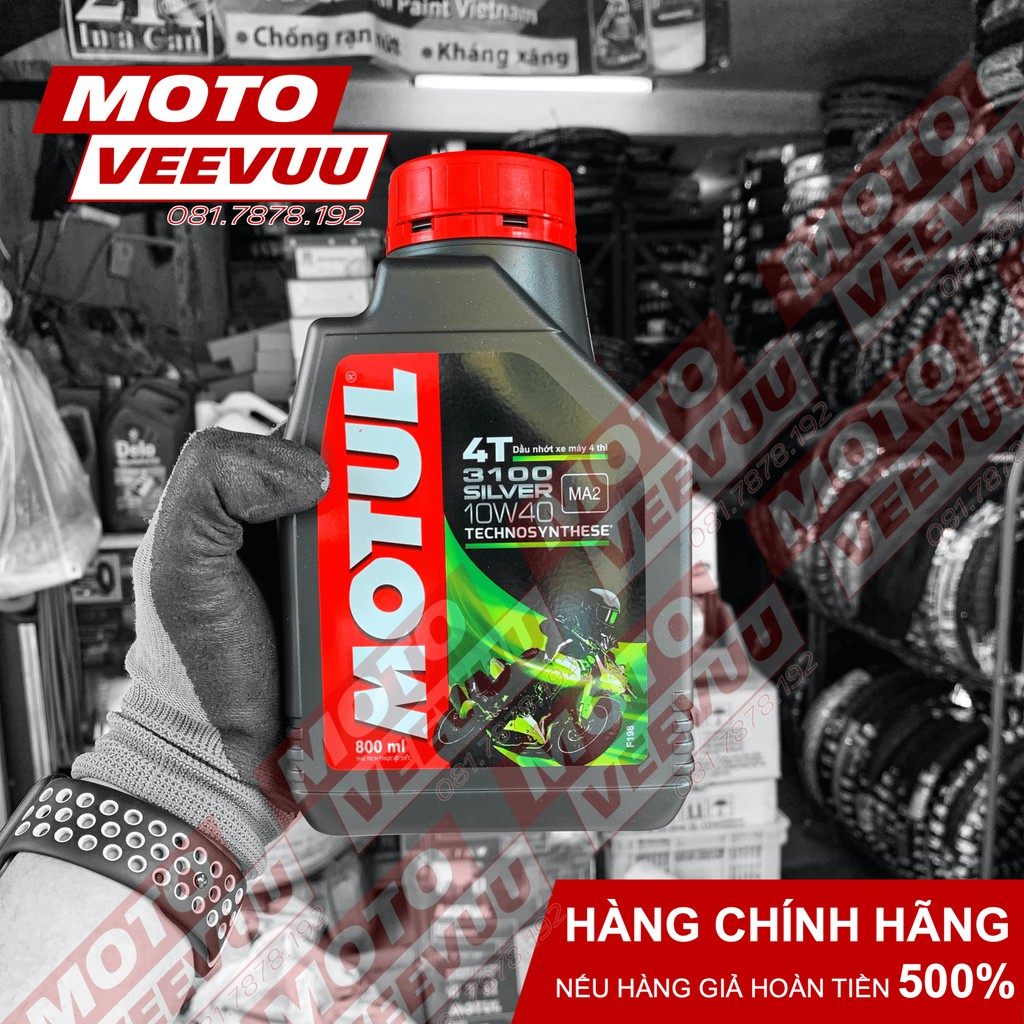 Dầu nhớt xe số Motul 4T 3100 SILVER 1 Lít & 800 ml