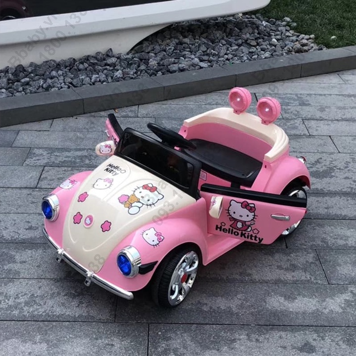Xe ô tô điện cho bé Hello Kitty - Xe điện trẻ em điều khiển