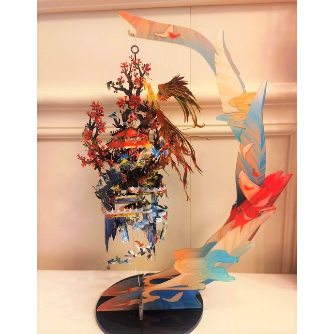 Mô Hình Kim Loại Lắp Ráp 3D MU Bách Điểu Triều Phụng Birds Pay Homage To The Phoenix