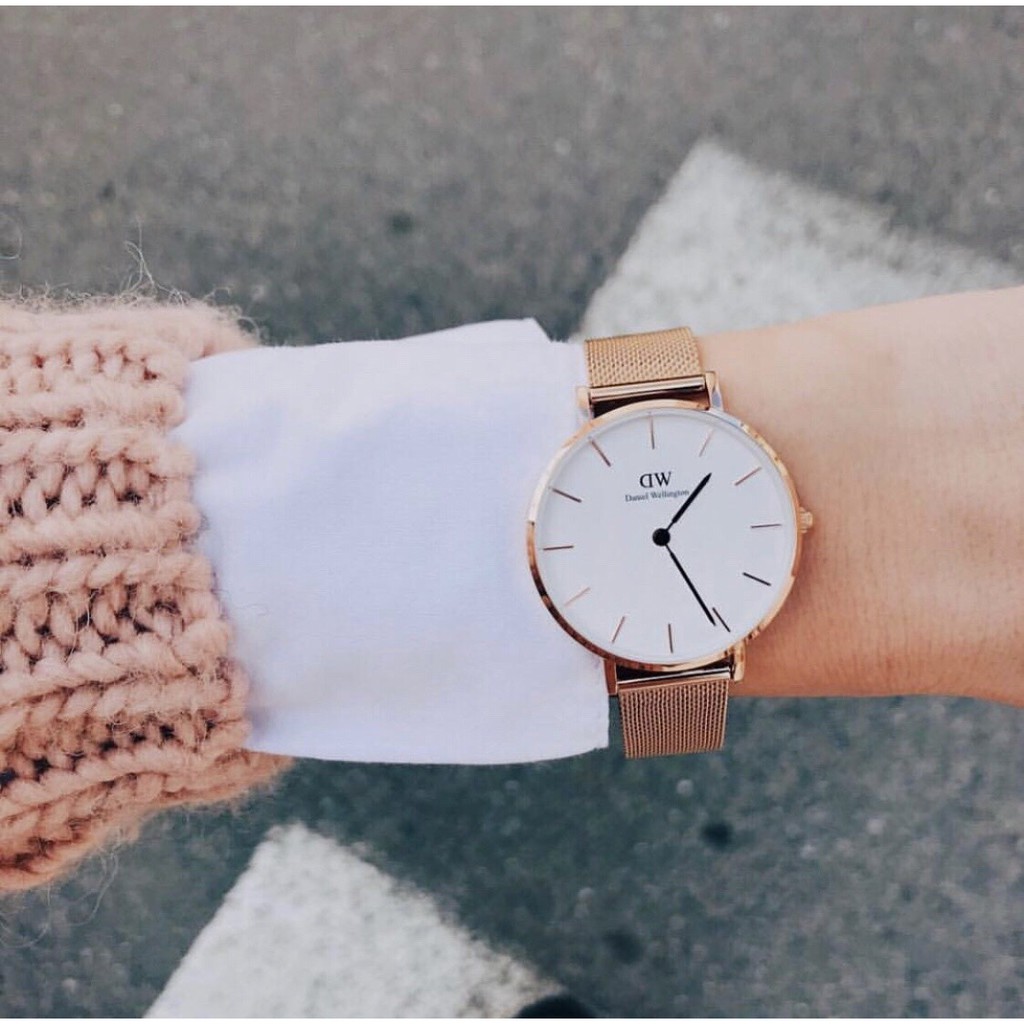 Đồng hồ Nam Nữ - D,,W CLASSIC PETITE - Dây vàng hồng Mặt trắng- DW00500043 - 28mm 32mm | BigBuy360 - bigbuy360.vn