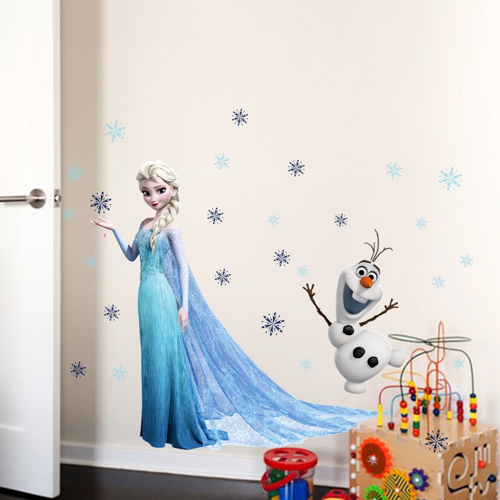 Miếng dán tường trang trí hình công chúa Disney Frozen