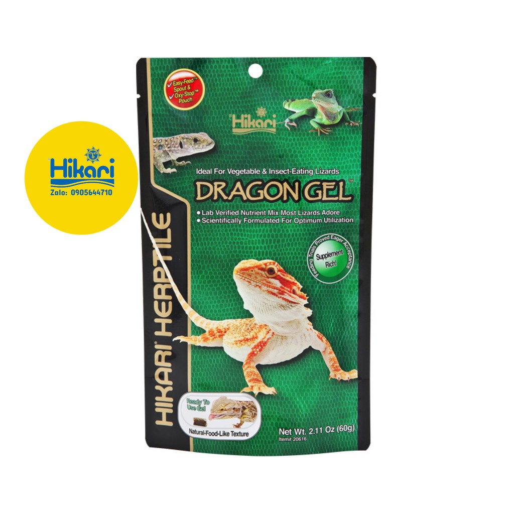 THỨC ĂN BÒ SÁT, TẮC KÈ VÀ CON TRÙNG - DRAGONGEL - 60G.
