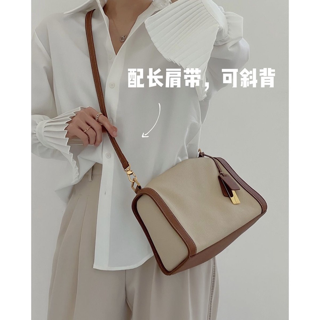 Túi Xách Đeo Vai Hình Gối Màu Sắc Tương Phản Thời Trang Cho Nữ