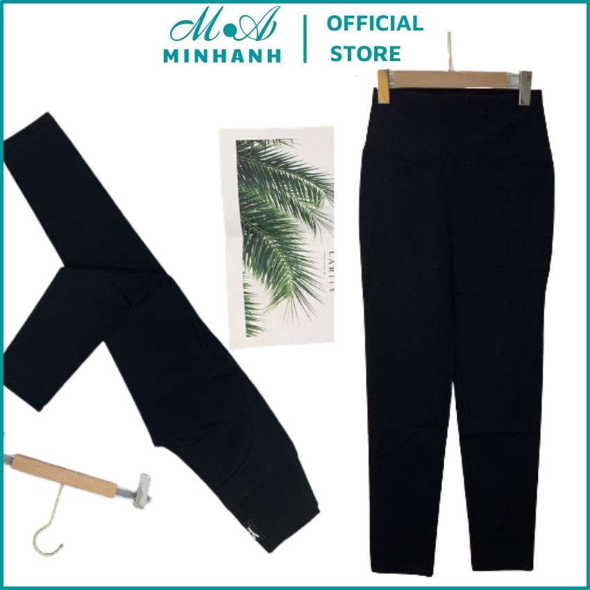 Quần legging Wang cạp cao siêu ghen bụng nâng mông chất umi cao cấp co giãn bốn chiều - Minhanh.official.store.