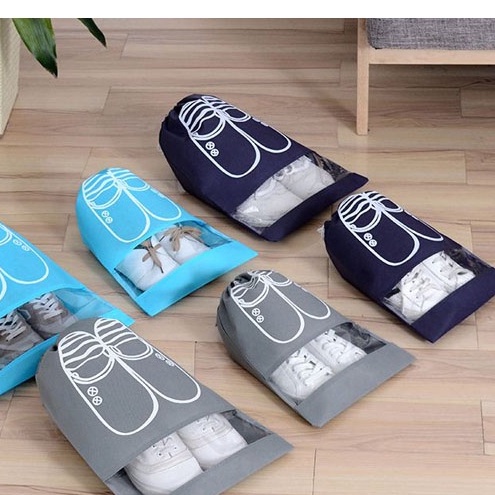 Túi Đựng Giày Dép Có Dây Rút Tiện Lợi, Đựng Giày Thể Thao, Chống Bụi Bẩn, Dùng Khi Đi Du Lịch
