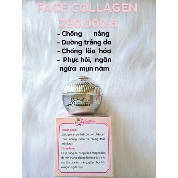 Kem Face Collagen Chống Nắng ,Dưỡng Trắng ,Makeup nhẹ Dr Sen senspa