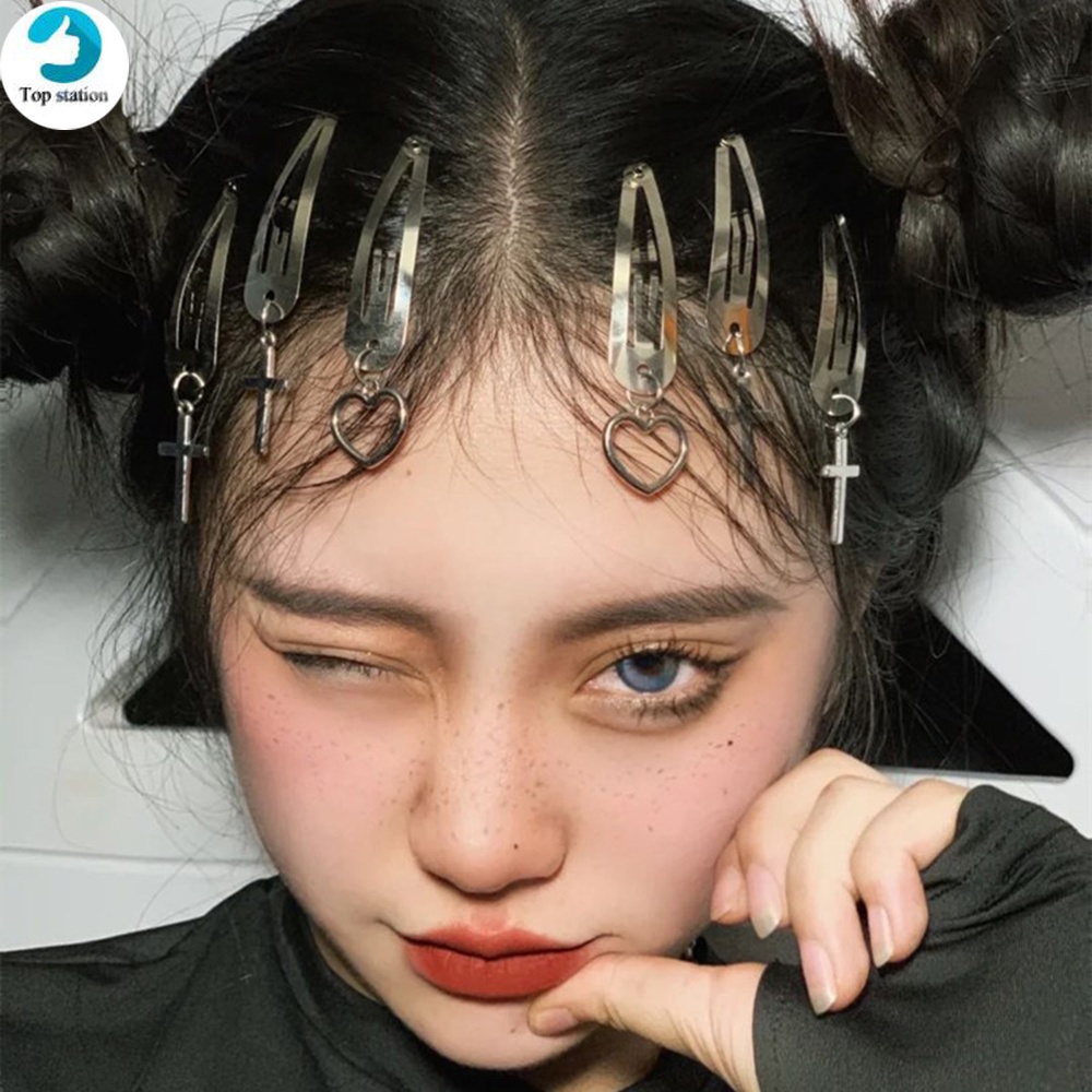 Set 2 kẹp tóc kim loại thời trang năng động cho nữ