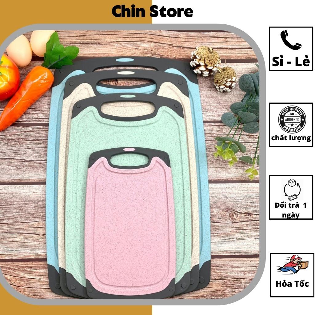 Thớt cao cấp hai mặt đa năng làm bằng rơm lúa mì kháng khuẩn chống ẩm mốc 32.3*20cm