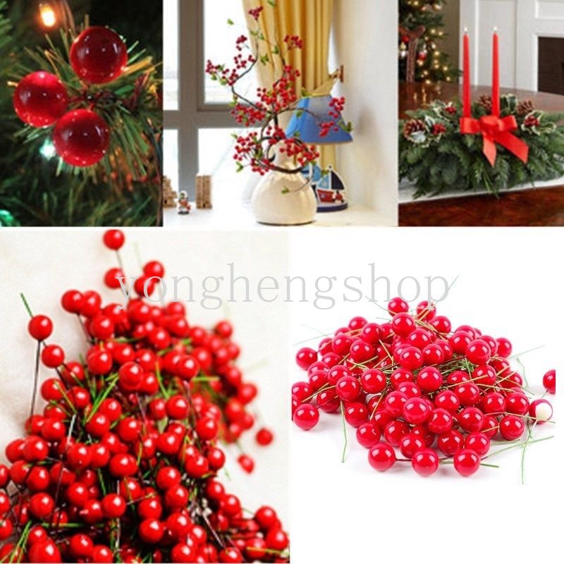 Set 100 Quả Cherry Xốp Mini 12mm Trang Trí Tiệc Cưới / Giáng Sinh / Năm Mới