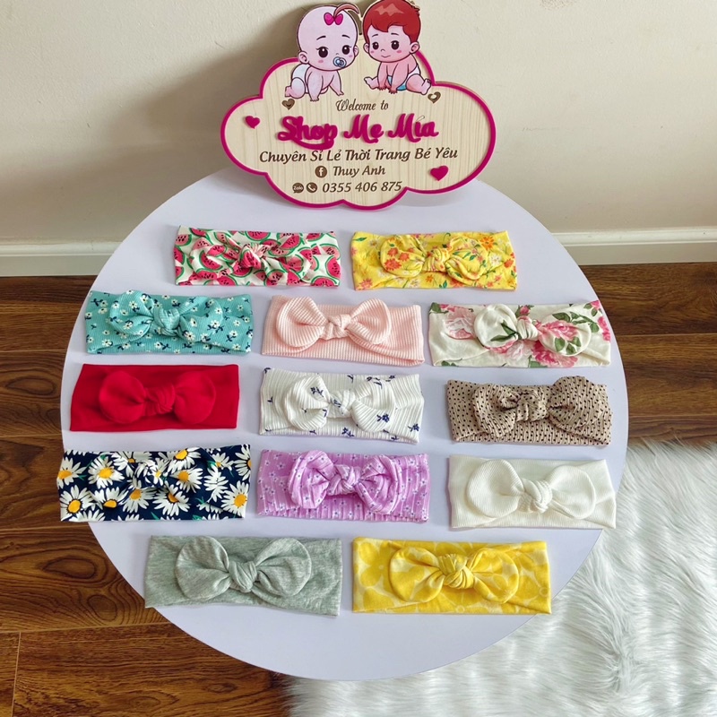 TURBAN CHO BÉ GÁI RẺ ĐẸP CHẤT COTTON MỀM MỊN