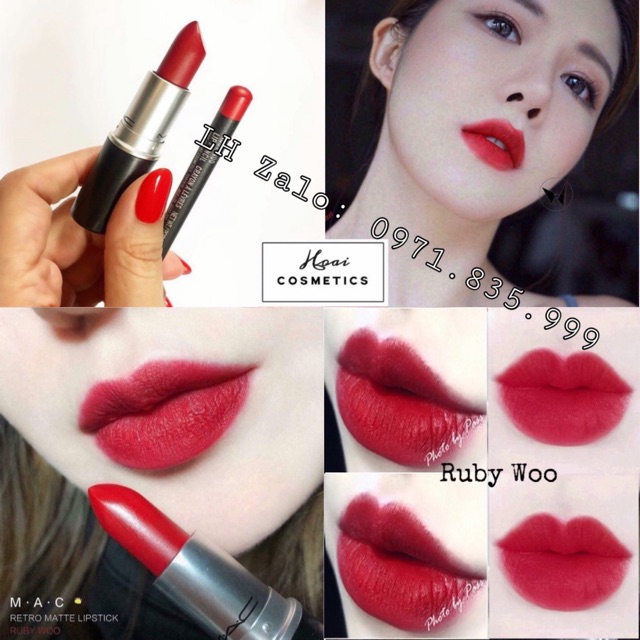 Son MAC Chính Hãng RUBY WOO/DEVOTED TO CHILI/LADY DANGER/DANGEROUS/MARRAKESH - Hàng đủ bill bao check