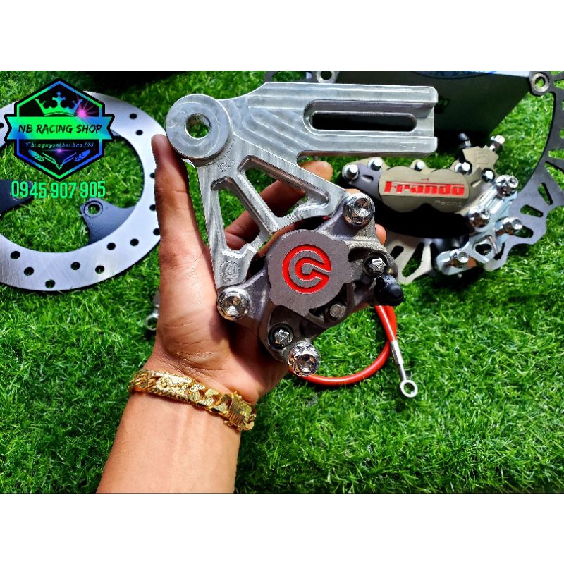 Pad Heo Cho Satria Raider 220mm Cao Cấp Brembo Adelin Frando 2 4 pít. NB Racing Shop