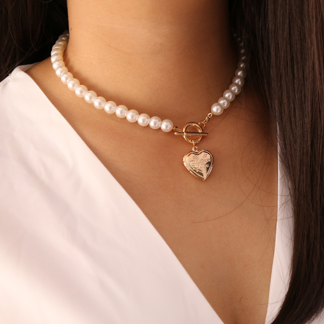 Vòng cổ choker chuỗi hạt ngọc trai phong cách retro thời trang cho nữ