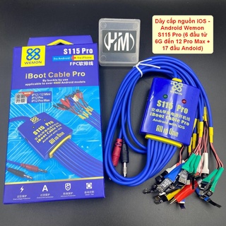 Dây cấp nguồn điện thoại đa năng Wemon S115 Pro (6 đầu từ 6G đến 12 Pro Max + 17 đầu Andoid)