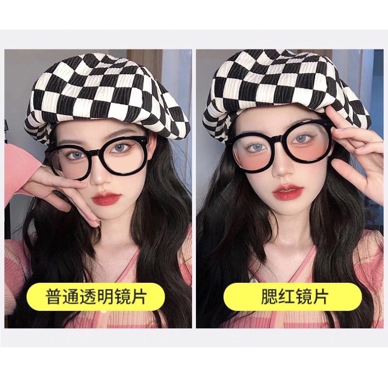 Kính Mắt Mèo Pinkky Tạo Hiệu Ứng Má Hồng Phong Cách Hàn Quốc