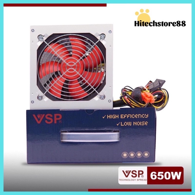 Nguồn VSP 650W Full Box - Kèm Dây Nguồn Bảo Hành 24 tháng