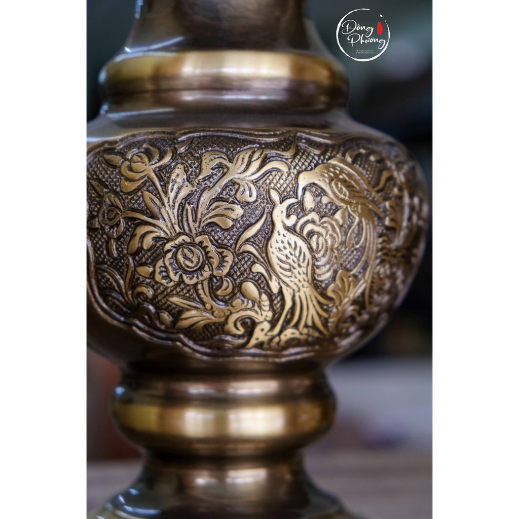 BÌNH HOA ĐỒNG ĐEN CAO CẤP 10 inch